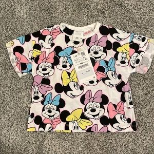 Zara Minnie Mouse Disney T-Shirt 12-18 months NWT